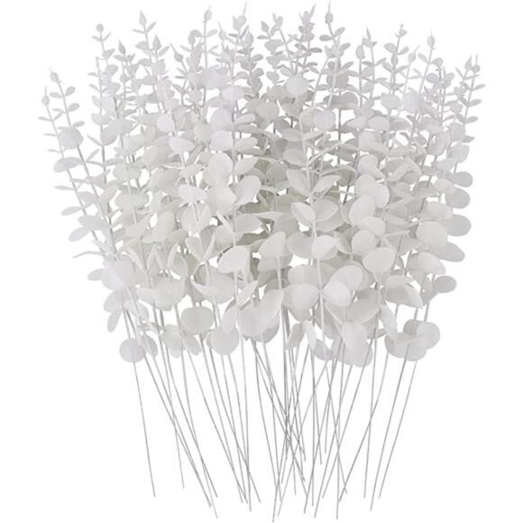 36 Pcs White Eucalyptus Stems Artificial Eucalyptus Leaves Decor Eucalyptus - Picture 8 of 8